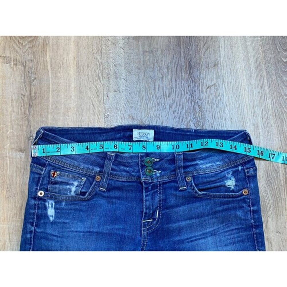 Hudson Womens Distressed Skinny Jeans 26DN Blue Denim Cotton Stretch Made In USA - Picture 8 of 11